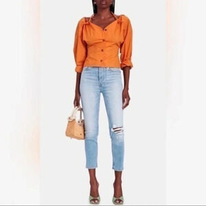 RE DONE 90s High-Rise Ankle Crop Jeans size 29 B937